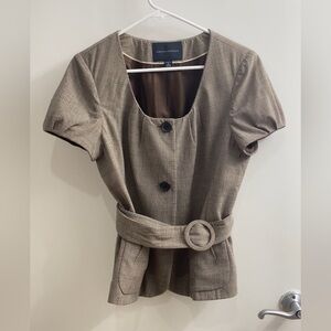 Banana Republic Wool Button Down Belted Blazer Size 10